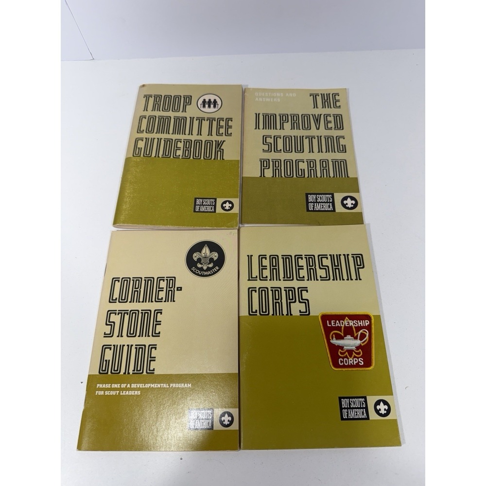 Boy Scouts of America 1972 Lot 4 Vintage BSA Handbooks Leadership Guides